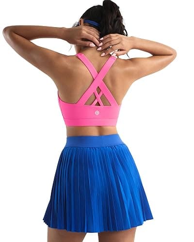 RUNNING GIRL Sports Bras for Women,Padded Strappy Sports Bras Criss-Cross Back Medium Support Sports Bras with Removable Cups thumbnail 8