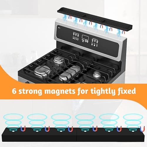 Foeacry 30 Inch Silicone Stove Top Shelf Magnetic for Kitchen Gadgets, Soft Flexible Strong Magnetic Heat Resistant Spice Rack Kitchen Organizer for Over Stove thumbnail 3