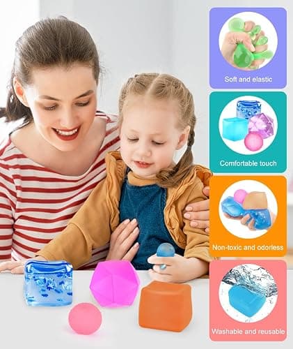 4Pcs Large Ice Cube Squishy and Diamond Stress Balls Toys Set for Kids Adults, Square Slow Rise Sugar Sensory Fidget Toy for Autism ADHD Boys Girls Classroom Office and Trip Stress Relief Squeeze Cube thumbnail 4