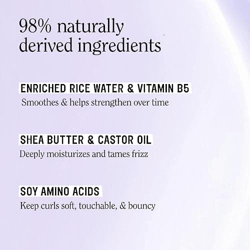 California Naturals Curl Defining Cream for Wavy Curly Coily Hair, Anti Frizz Curl Cream with Shea Butter and Castor Oil, Sulfate and Paraben Free, Natural, Vegan, Rose Garden, 8 oz thumbnail 5
