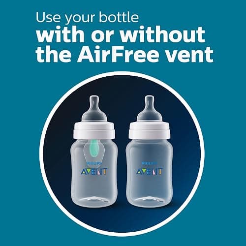 Philips Avent Anti-colic Baby Bottle with AirFree Vent Newborn Gift Set With Snuggle, Clear, SCD306/10 thumbnail 16