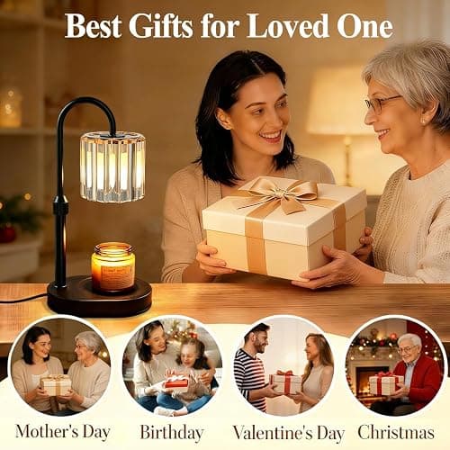 Lukasa Candle Warmer Lamp, with Timer Dimmer Adjustable Height, Home Decor, Room Decor, Wax Melt Warmer for Candles, Gifts for Mom, Gifts for Mother's Day, Birthday Gifts for Women thumbnail 3