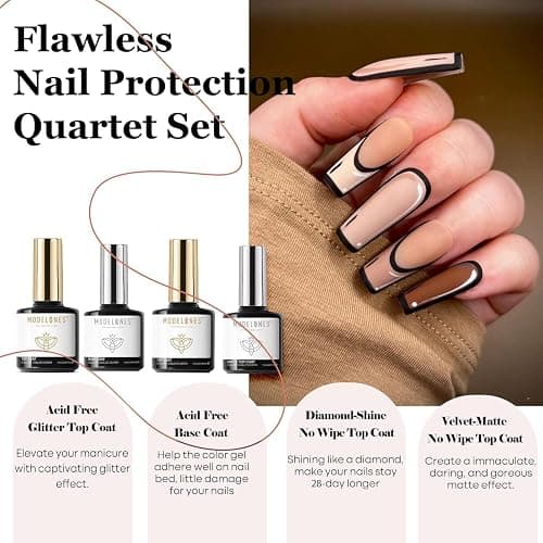 Modelones 24 Pcs Gel Nail Polish Kit, 20 Colors Nude Pink Milky White Gel Polish Neutral Brown Christmas Winter Nail Gel Polish Set Soak Off Manicure Gifts thumbnail 6