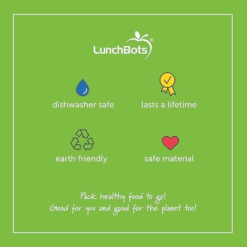 LunchBots Build -a- Bento Lunch Box, Silicone Bento Box for Kids, Multi-Compartment Lunch Container, Oven & Dishwasher Safe, BPA Free, 28 oz - Yellow - Solid Yellow thumbnail 9