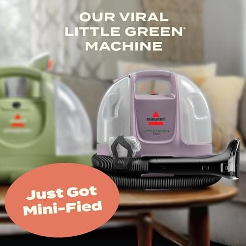 Bissell Little Green Mini Portable Carpet and Upholstery Deep Cleaner, Car/Auto Detailer, with HydroRinse Self-Cleaning Tool and 4" Tough Stain Tool, Limited Edition Color Dusk Pink, 4075L thumbnail 2
