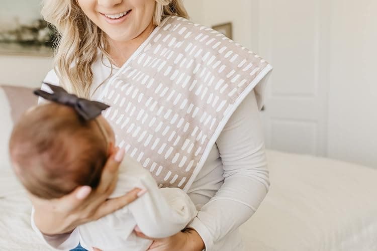 Copper Pearl Baby Burp Cloth Large 21''x10'' Size Premium Absorbent Triple Layer 3-Pack Gift Set Bliss thumbnail 7