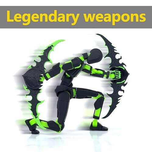 (Assembly Completed) T13 Action Figure Set, Titan 13 Robot Dummy 3D Printed robo 13 Action Figure Articulated, Lucky 13 Gift for Collectors Desktop Decorations (Golden) thumbnail 7