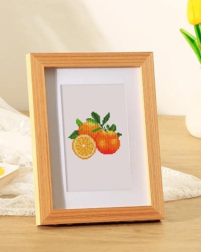 PeakLuv 12 Pcs Small Diamond Art Kits, Fruit Mini Diamond Painting Kits for Adults Beginners, 5D DIY Square Drill Diamond Dots, Quickly Finishable Mini Gem Art for Home Wall Desktop Decor, 6X7in thumbnail 2