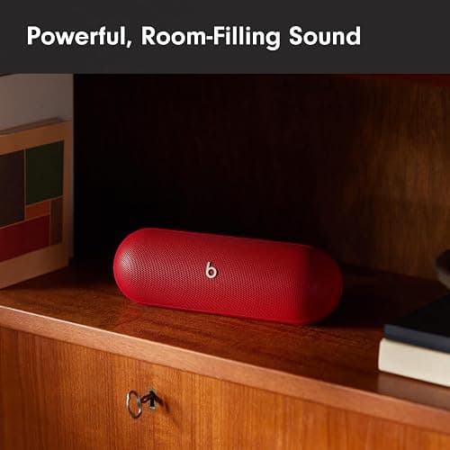Beats Pill - Portable Bluetooth Speaker - Up to 24H Battery Life, Water Resistant, Bluetooth, Apple & Android Compatible, Seriously Loud Sound for Home, Outdoor and Travel – Statement Red thumbnail 2