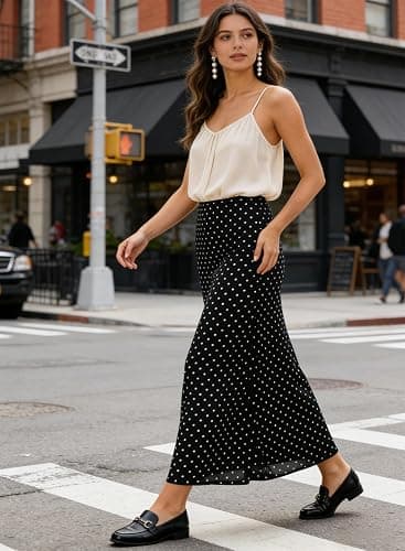 BLENCOT Womens Long Mesh Skirts Spring Boho Printed High Waisted A-Line Flowy Maxi Skirt for Beach Vacation thumbnail 3