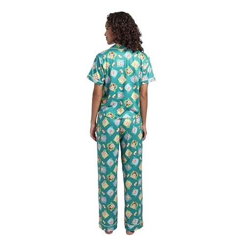 Bioworld Golden Girls Characters All-Over Print Women's Button-Down Shirt And Pants 2-Piece Pajama Set thumbnail 2