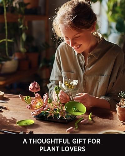 Nifeliz Lotus Flower Building Set for Adults, Botanical Decoration for Table or Office, A Nature-Inspired Gift for Plant Lovers and Garden Enthusiasts (506 PCS, NF10334) thumbnail 6