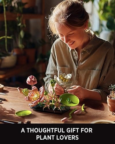 Nifeliz Lotus Flower Building Set for Adults, Botanical Decoration for Table or Office, A Nature-Inspired Gift for Plant Lovers and Garden Enthusiasts (506 PCS, NF10334) thumbnail 7
