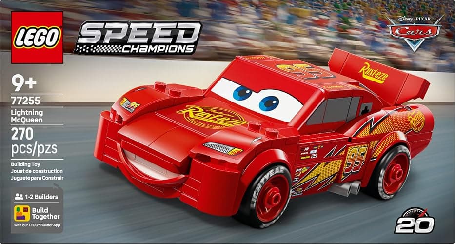 LEGO Speed Champions Lightning McQueen Toy - Disney Pixar Cars Building Blocks for Kids, Boys & Girls, Ages 9+ - Pretend Play Race Car & Bedroom Shelf Display - 77255 thumbnail 3