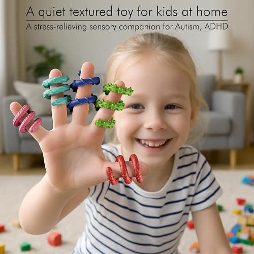 TIKWORK Sensory Fidget Toys for Kids Adults,6PCS Flexible Fidget Sticks for Stress Anxiety Autistic ADHD, Calm Down Travel Airplane Essentials Toys, Stuffers for Teens Kids thumbnail 5