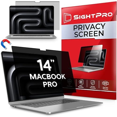SightPro Magnetic Privacy Screen for MacBook Pro 14 Inch (2021-2025, M1-M5, Pro, Max) Patented Removable Laptop Privacy Filter Shield and Protector - Image 1