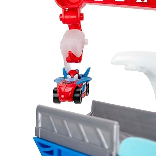 Jazwares Marvel Spidey and His Amazing Friends Construction Zone Chaos Track Set - 2-Foot High Dual Race Track with Zip Line, Play Zones, and Exclusive Vehicles thumbnail 7
