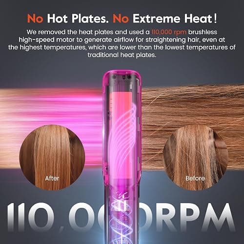 slopehill 2-in-1 Hair Straightener and Blow Dryer, Professional Flat Iron with High-Speed Airflow Technology for Straight, Smooth Hair thumbnail 2
