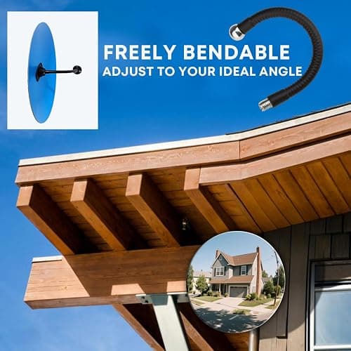 11.65 Inch Frameless 1.8mm Thick Acrylic Convex Mirror - Adjustable Wide Angle View Indoor Security Mirror for Garage Parking Warehouse Office and Corner Security Traffic thumbnail 5