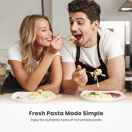 ISILER Pasta Maker, 9 Adjustable Thickness Settings 2-in-1 Pasta Machine with Rollers and Cutter, Noodle Maker for Pasta, Dumpling Skin, Spaghetti, Fettuccini, Lasagna thumbnail 2