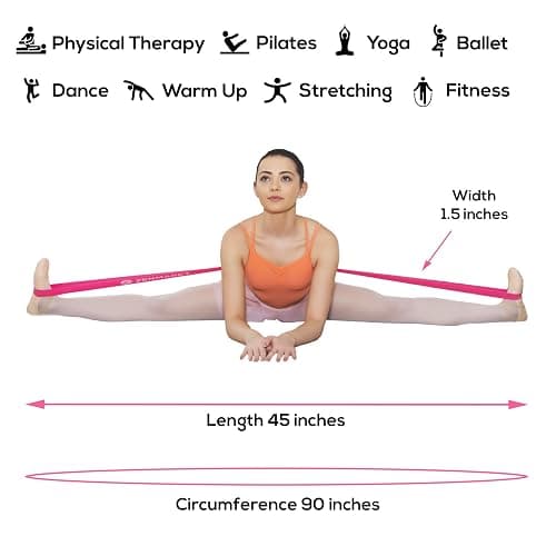 Zenmarkt Ballet Stretch Bands for Flexibility and Strength - Stretch Bands Ideal to Have as Dance Equipment in Every Competition - Suitable for Gymnastics, Cheerleading, and Pilates Training thumbnail 4