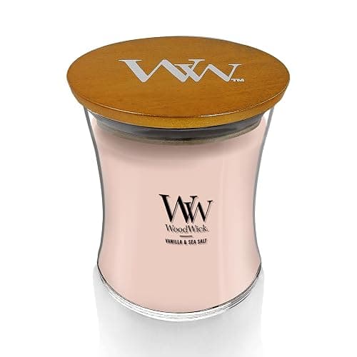 WoodWick Vanilla & Sea Salt Gifts for Women and Men, 9.7 oz Medium Hourglass Candle with Crackling Wick thumbnail 3