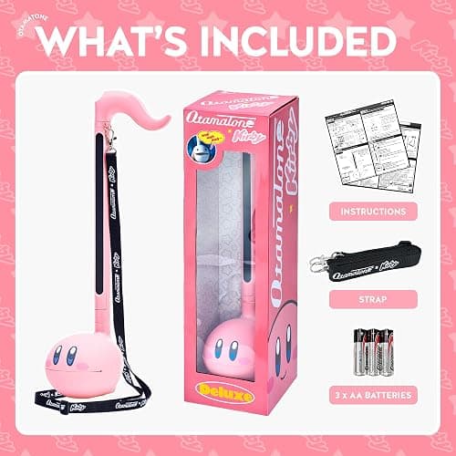 Otamatone Deluxe Japanese Musical Instrument Portable Music Synthesizer from Japan by Maywa Denki Studio Award Winning, Educational Fun Gift for Children, Teens & Adults - Kirby (English Manual) thumbnail 5