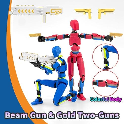 Falandi 5-Pack T13 Titan Action Figure Already Assembled, Multi-Colored Titan 13 Action Figure Set with Laser Saber 3D Printed T 13 Lucky Robo Dummy Nova 13 Action Figures, Figura de acción t13 thumbnail 3