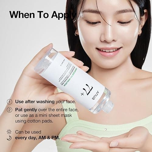 ANUA Heartleaf 77 Soothing Toner, Moisturizing & Calming Facial Toner for Glass Skin, Panthenol, Hyaluronic Acid, Hydration for Sensitive Skin, Vegan, Korean Skin Care, 250ml/8.45 fl.oz. thumbnail 5