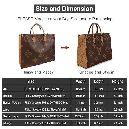 OMYSTYLE Purse Organizer Insert, Felt Tote Bag Organizer Insert with 5 Sizes, Handbag Dividers for Inside Purse, Compatible with Longchamp, Neverful, Speedy and More thumbnail 5