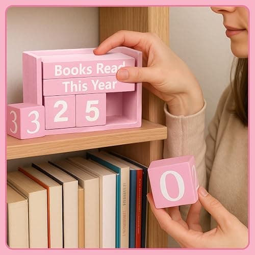 Yerliker Books Read This Year Counter Tracker up to 999 Bookish Accessories Bookworm Gift Bookshelf Decor for Club Members Student Teacher Reading Accessories thumbnail 5