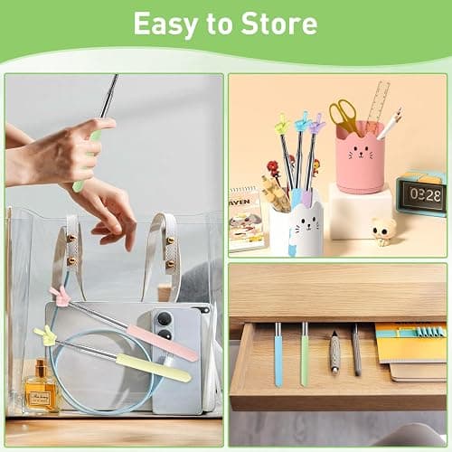 Azureal 6PCS Pointer Finger Stick, Extendable Colorful Finger Pointer Stick, Mini Retractable Teacher Pointer for Presentation, Whiteboard, Blackboard, Classroom Supplies(5 Color) thumbnail 5