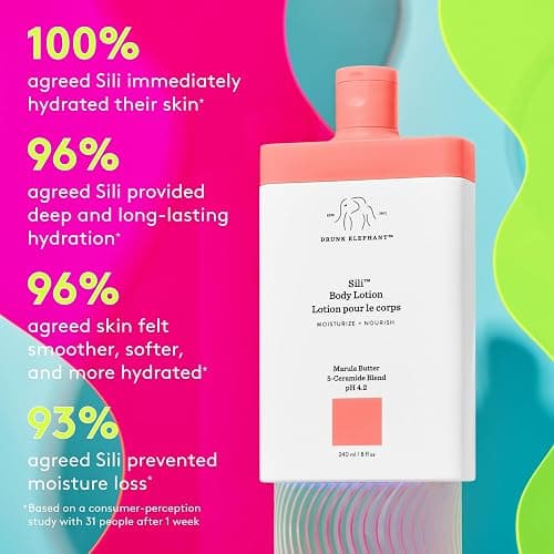Drunk Elephant Sili Body Lotion - 240 ml/8 fl oz - Lightweight Daily Lotion - Clean Clinical Skincare - Cruelty-Free - Dermatologist Tested - Free of Essential Oils, Silicones, and Fragrance thumbnail 3