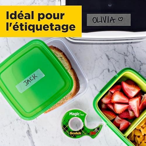 Scotch Magic Tape, Rouleaux de Ruban Adhésif Transparent avec Dévidoir, Lot de 3, Ruban de 19mm x 7.5m - Idéal pour le Bureau et l'École thumbnail 9