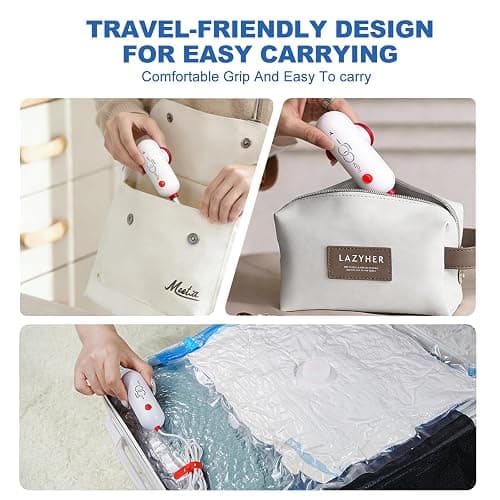 VMstr Vacuum Seal Bags for Clothing Travel, Vacuum Storage Bags with USB Electric Pump, Compression Space Saver for Luggage Suitcase 18 Combo Bags + USB Pump thumbnail 6
