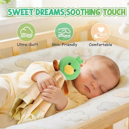 Mallard Duck Baby Lovey, Soft Security Blanket, Lovies for Babies, Duck Stuffed Animal Snuggle Toy for Newborn Infant Toddler Boys and Girls, Baby Shower/Nursery Gifts 16 Inch thumbnail 5