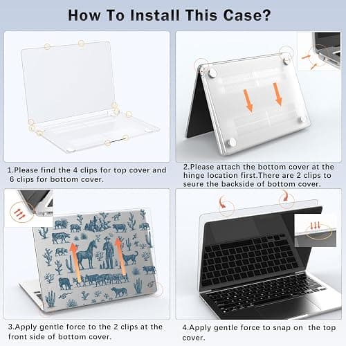 BlHMCASE Compatible with MacBook Pro 13 inch Case M2 2025, 2024-2016 A2338 M1 A2251 A2289 A2159 A1989 A1708 A1706, Western Cowboy Protective Hard Shell Matte Cover for Mac Pro 13 thumbnail 7