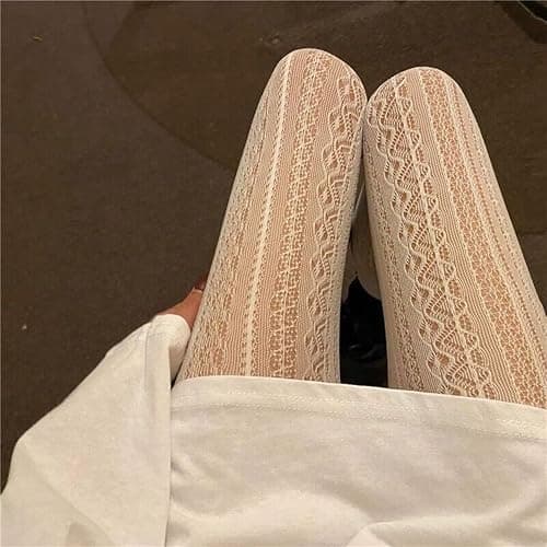 Sviiolnnr Patterned Tights for Women, Fishnet Stockings, Lace Leggings Pantyhose, Fishnet Tights thumbnail 5