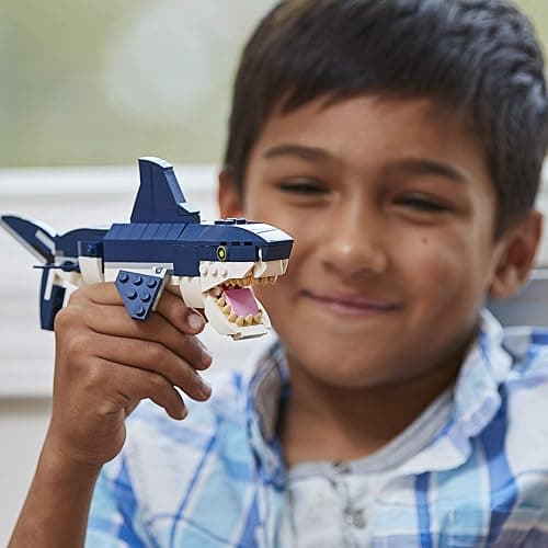 LEGO Creator 3 in 1 Deep Sea Creatures, Transforms from Shark and Crab to Squid to Angler Fish, Sea Animal Toys, Gifts for 7 Plus Year Old Girls and Boys, 31088 thumbnail 2