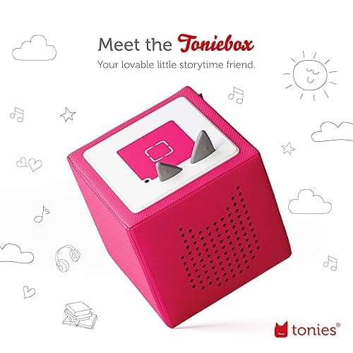 Toniebox Audio Starter Set with Cat in The Hat, Sam-l-Am, Horton Hears a Who!, and Playtime Puppy - Listen, Learn, and Play with One Huggable Little Box - Pink - Pink thumbnail 2