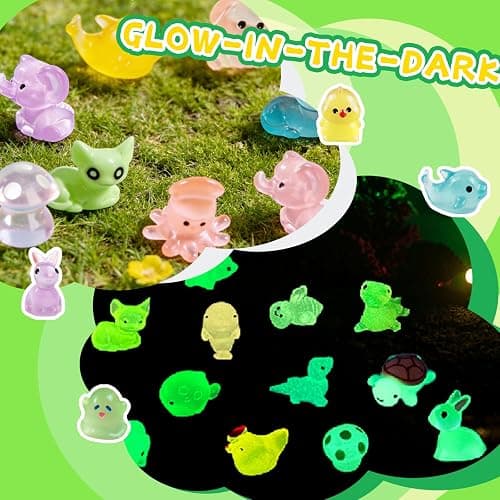 Guuozzli 200 Pcs Mini Resin Animals,Variety Little Small Figures Miniature,Tiny Resin Animals Bulk for Micro Fairy Garden Dollhouse Landscape Accessories thumbnail 5