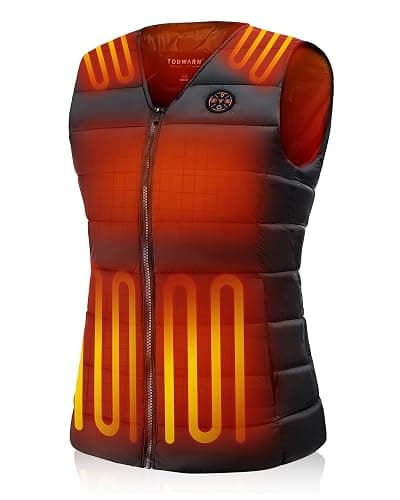 TODWARM Women Heated Vest with Battery Pack, Electric Heating V-Neck Liner Coat 15 Warming Zones 7.4V for Outdoor Hiking - Image 1