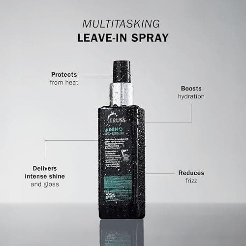 TRUSS Amino Heat Protection Spray for Hair - Anti Frizz Leave In Hair Spray - Infused with Essential Oils to Hydrate & Replenish Amino Acids - Color Safe Heat Protectant & Detangler (7.61 oz) thumbnail 2