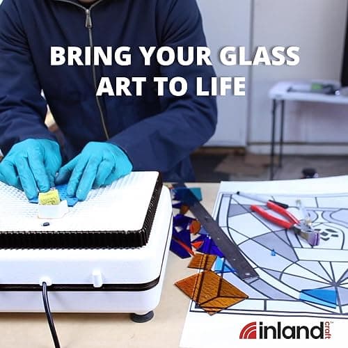 Inland Craft WizCG Glass Grinder, Stained Glass Grinder Machine Mosaic & Grinder Tool, for Edging, Shaping, Drilling - For Professionals & Hobbyists - Includes 2 Diamond Bits - White thumbnail 8