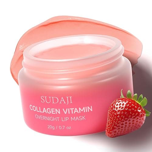 SUDAJI Collagen Lip Mask, Hydrating Lip Balm, Lip Moisture with Hyaluronic Acid & Vitamins E, A- Overnight Sleeping Nourishing Lip Butter Balm for Dry Lips 0.7 Oz​​ thumbnail 8