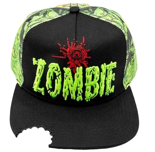 kreepsville 666 Zombie Bite Sublimated Adjustable Baseball Snapback Hat Multicolor - Image 1