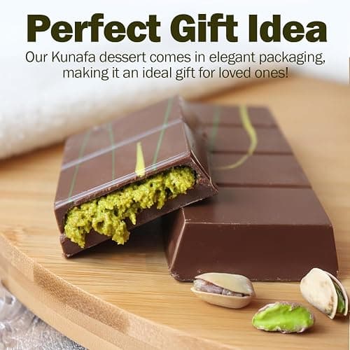 Ceres Gourmet Dubai Chocolate Bar Pistachio 3.5 Oz, Milk Chocolate Knafeh, Perfectly Portioned Packaging Dubai Chocolate, Premium Kunafa Chocolate Bars (3.5 Oz, Milk Chocolate) thumbnail 9