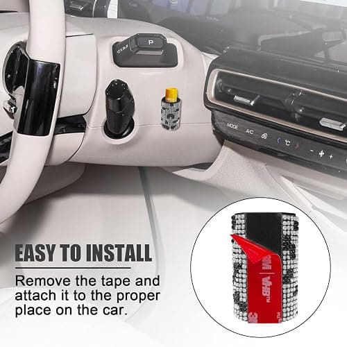 xbrtaia Upright Car Chapstick Holder, Bling Insulating Lip Balm Holder,Rhinestone Car Accessories for Women Interior ,Suitable for Most Vehicles. (Cow) thumbnail 5