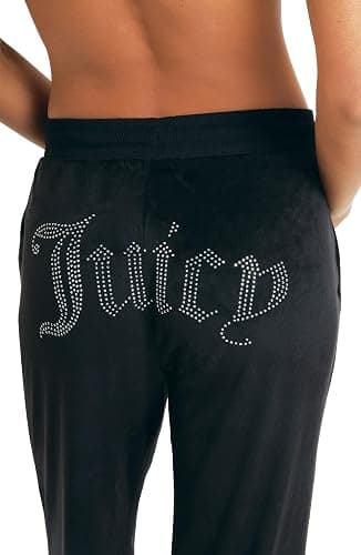 Juicy Couture Women's Velvet Fleece Lounge Pajama Pant with Rhinestones thumbnail 4