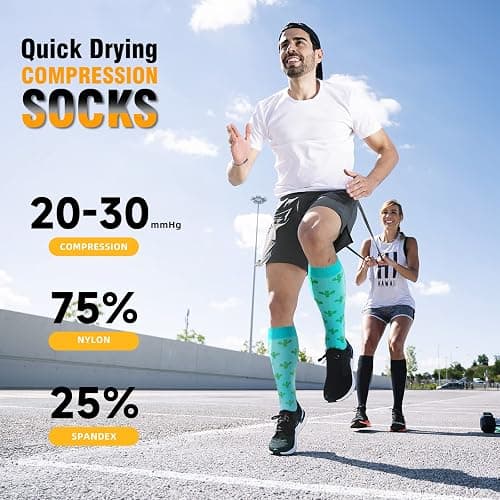 Compression Socks 6 Pairs 20-30 mmhg thumbnail 2